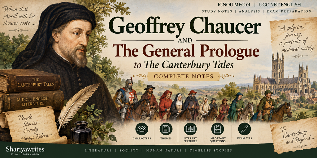 Geoffrey Chaucer and The General Prologue to The Canterbury Tales – MEG-01 Notes